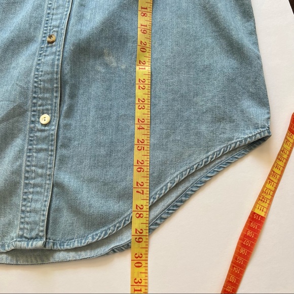 Vintage Hooded Sleeveless Denim Shirt - Picture 7 of 11